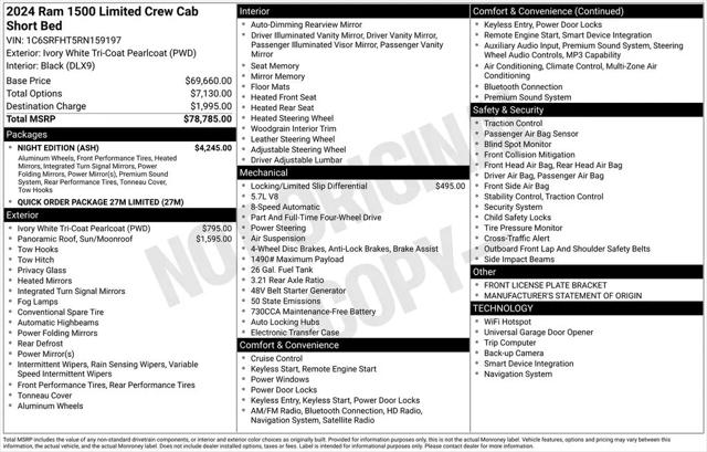 2024 Ram 1500 Limited Crew Cab 4x4 5'7" Box