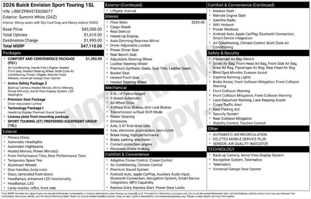 2026 Buick Envision Sport Touring AWD