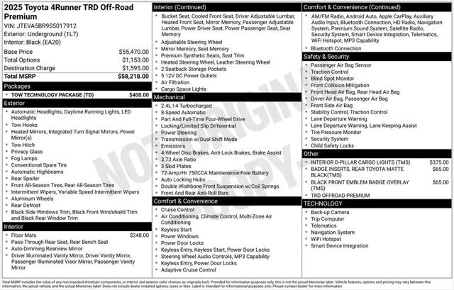 2025 Toyota 4Runner TRD Sport Premium