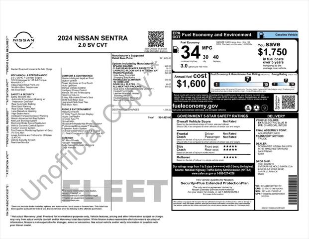 2024 Nissan Sentra SV Xtronic CVT