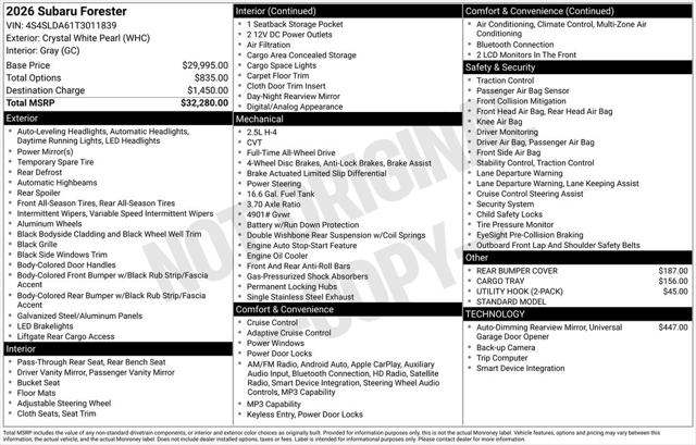 2026 Subaru Forester Base
