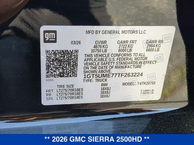 2026 GMC Sierra 2500HD Double Cab, Standard Bed, SLE, RWD