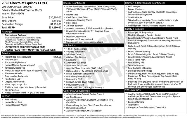 2026 Chevrolet Equinox AWD LT