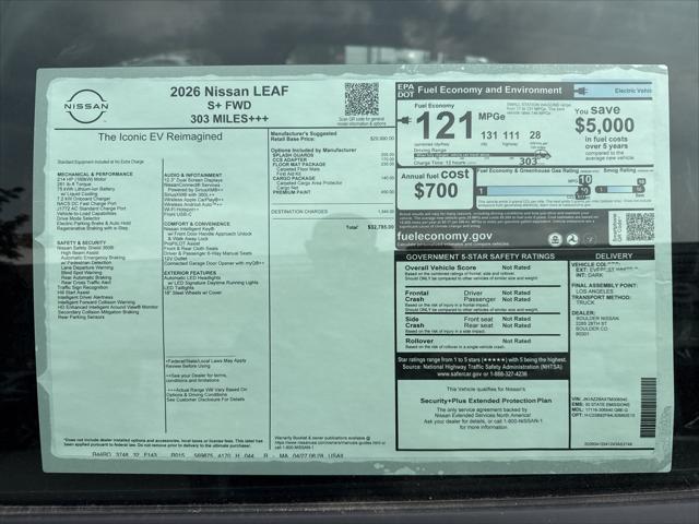 2026 Nissan LEAF S+
