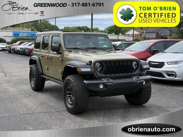 2025 Jeep Wrangler 4-Door Willys 4x4 for sale in Greenwood, IN