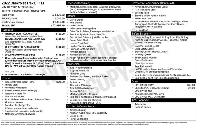 2022 Chevrolet Trax AWD LT