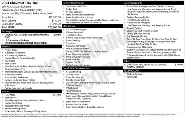 2024 Chevrolet Trax FWD 1RS