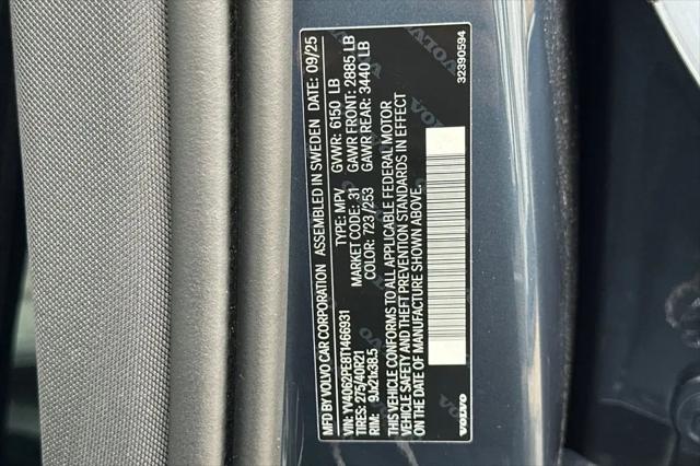 2026 Volvo XC90 Plus, B6 AWD Gas (mild hybrid), Gasoline, Bright, 7 Seats