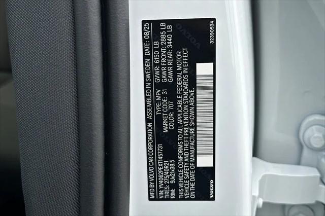 2026 Volvo XC90 Plus, B6 AWD Gas (mild hybrid), Gasoline, Bright, 7 Seats
