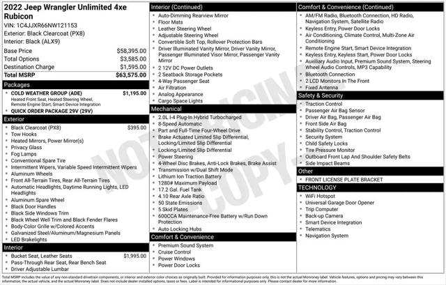 2022 Jeep Wrangler 4xe Unlimited Rubicon 4x4