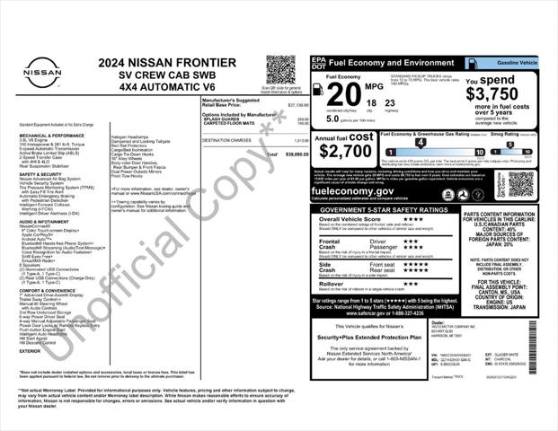2024 Nissan Frontier Crew Cab SV 4x4