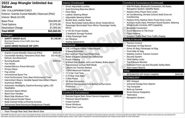 2022 Jeep Wrangler 4xe Unlimited Sahara 4x4