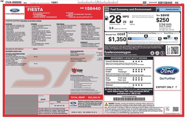 2019 Ford Fiesta ST 2019 Ford Fiesta ST