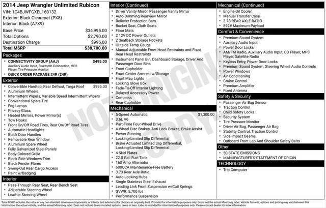 2014 Jeep Wrangler Unlimited Rubicon 2014 Jeep Wrangler Unlimited Rubicon