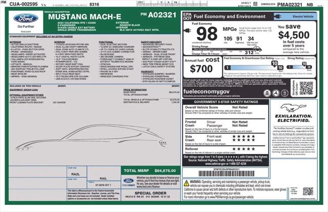 2023 Ford Mustang Mach-E California Route 1 2023 Ford Mustang Mach-E California Route 1
