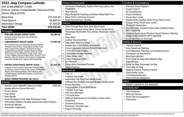2022 Jeep Compass Latitude 4x4 2022 Jeep Compass Latitude 4x4