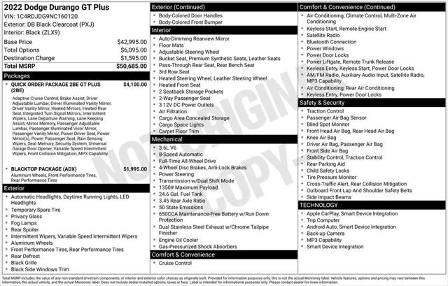 2022 Dodge Durango GT Plus AWD 2022 Dodge Durango GT Plus AWD