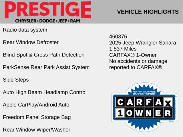 2025 Jeep Wrangler 4-Door Sahara 4x4