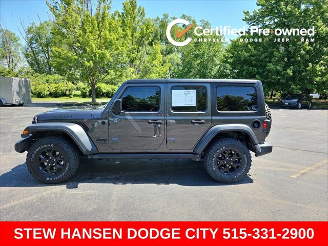 2022 Jeep Wrangler Unlimited Willys 4x4 for sale in Urbandale, IA