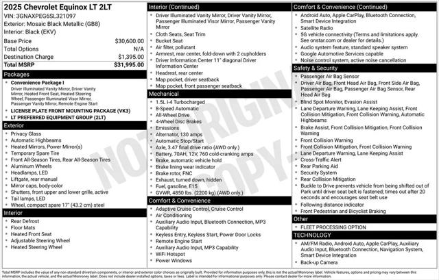 2025 Chevrolet Equinox AWD LT