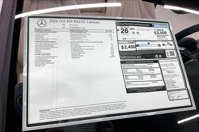 2026 Mercedes-Benz CL CLE 450