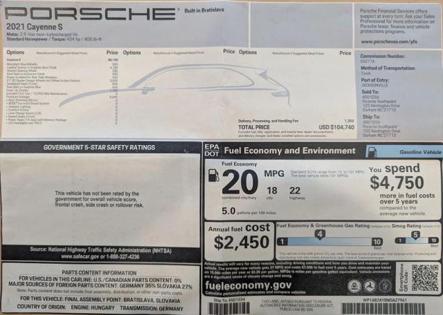2021 Porsche Cayenne S