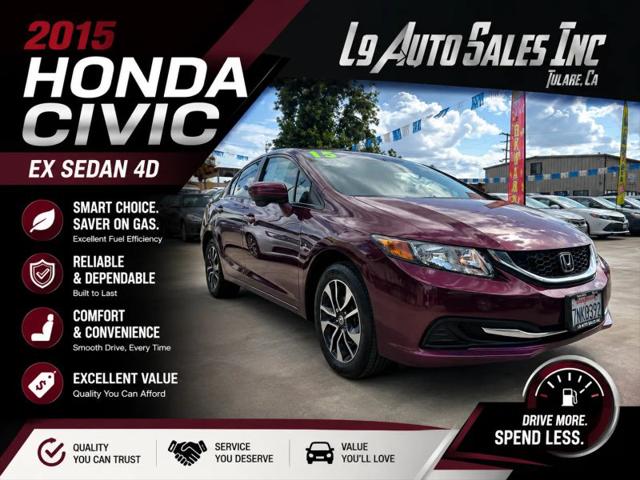 2015 Honda Civic EX for sale in Tulare, CA