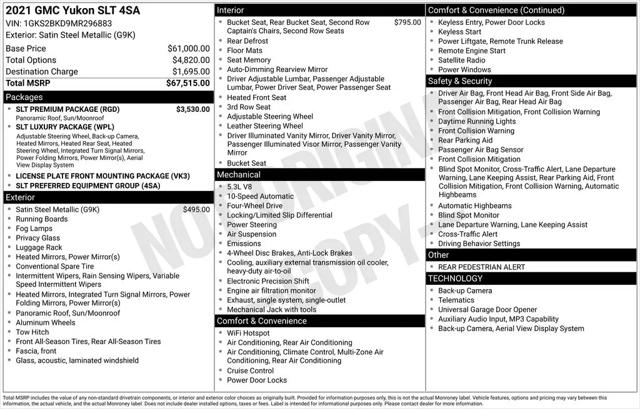 2021 GMC Yukon SLT