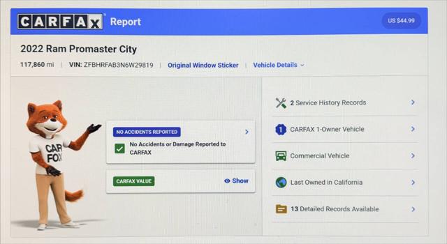 2022 Ram ProMaster City Cargo Van Cargo Van