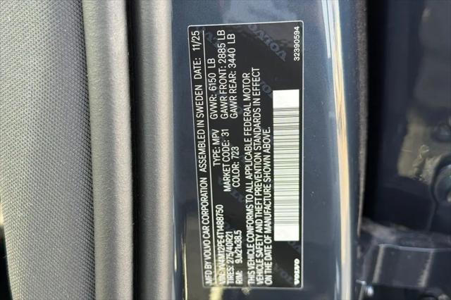 2026 Volvo XC90 Plus, B5 AWD Gas (mild hybrid), Gasoline, Bright, 7 Seats