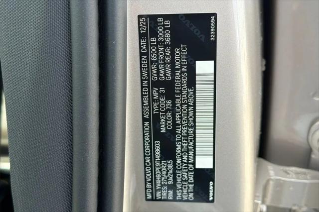 2026 Volvo XC90 Plug-In Hybrid Plus, T8 AWD, Electric/Gasoline, Bright, 7 Seats