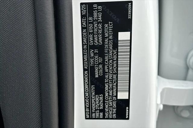 2026 Volvo XC90 Plus, B6 AWD Gas (mild hybrid), Gasoline, Bright, 7 Seats