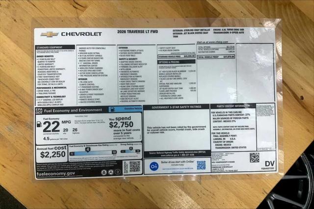 2026 Chevrolet Traverse FWD LT