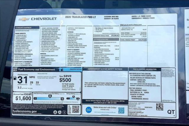 2026 Chevrolet TrailBlazer FWD LT