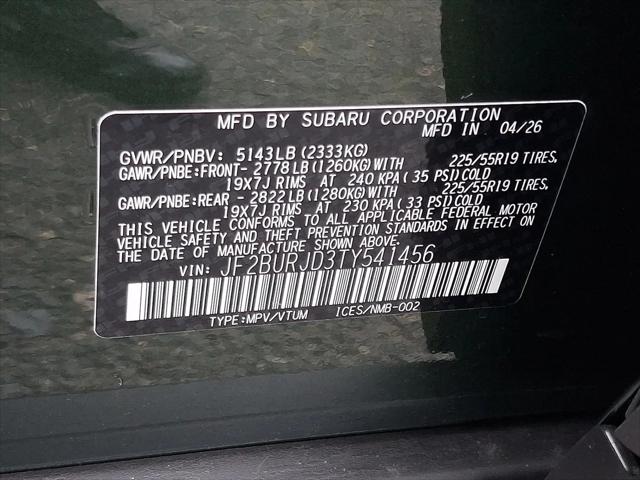 2026 Subaru Outback Touring XT