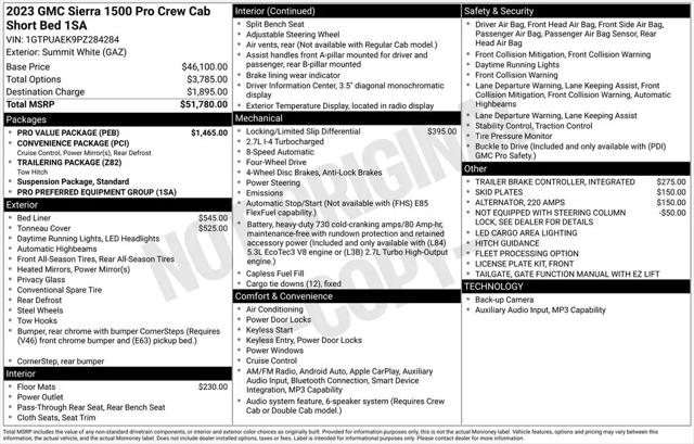 2023 GMC Sierra 1500 4WD Crew Cab Short Box Pro
