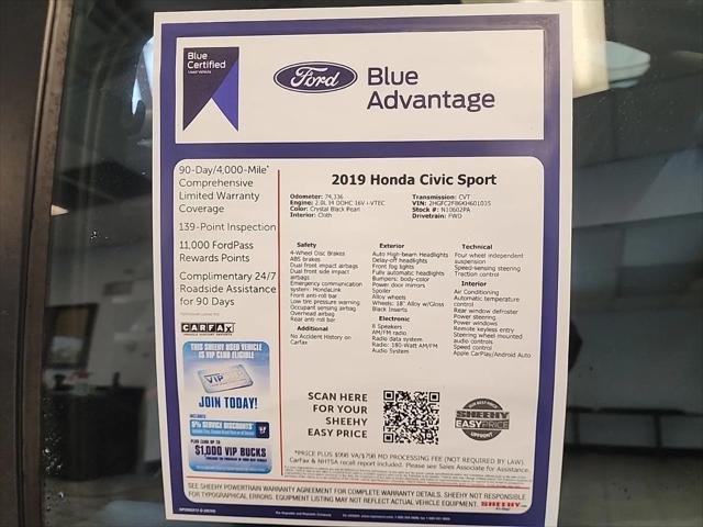 2019 Honda Civic Sport