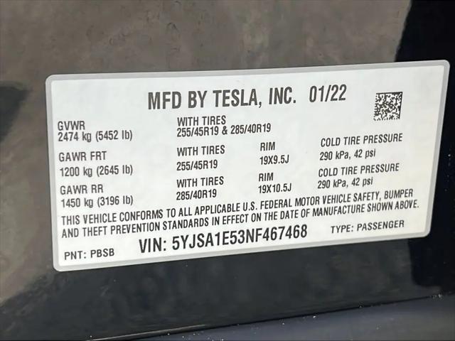 2022 Tesla Model S Dual Motor All-Wheel Drive