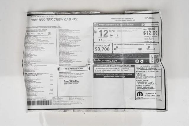 2022 Ram 1500 TRX Crew Cab 4x4 5'7" Box