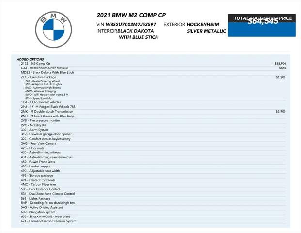 2021 BMW M2 Competition
