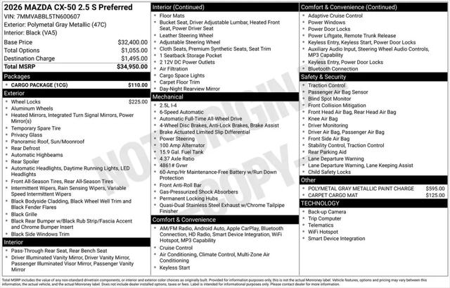 2026 Mazda CX-50 2.5 S Preferred