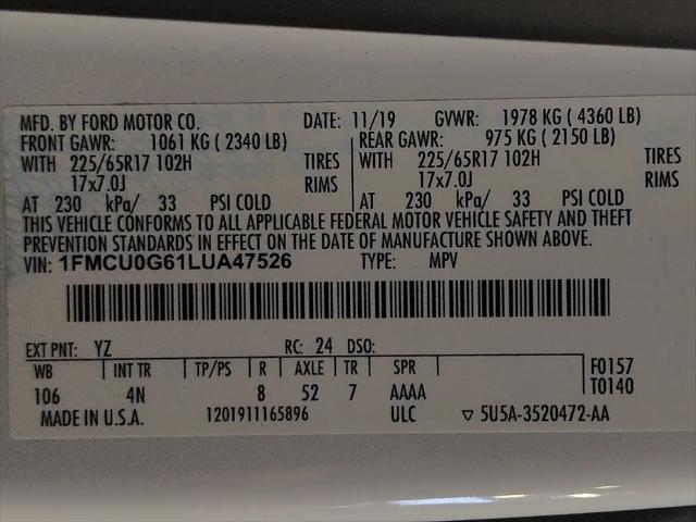 2020 Ford Escape SE