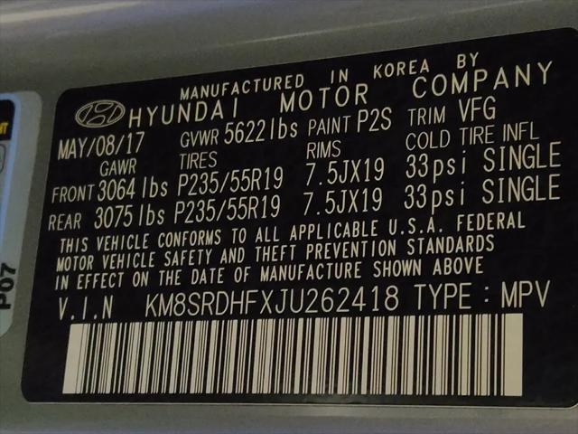 2018 Hyundai Santa Fe Limited Ultimate