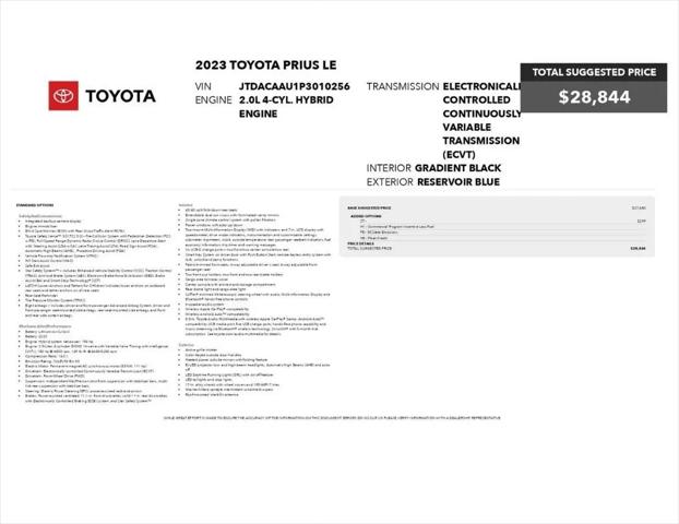 2023 Toyota Prius LE