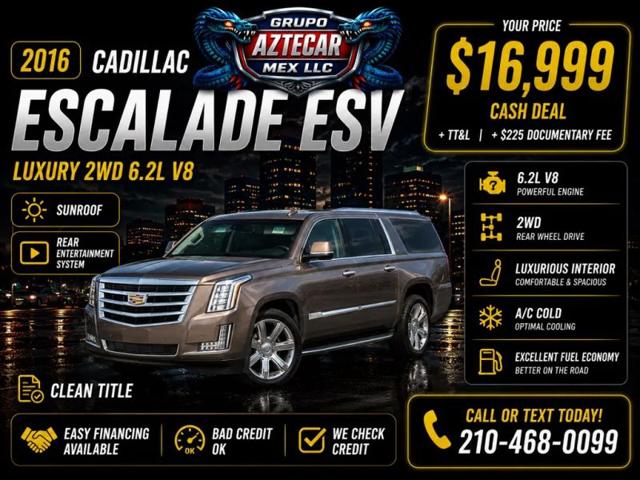 2016 Cadillac Escalade ESV Luxury Collection for sale in San Antonio, TX
