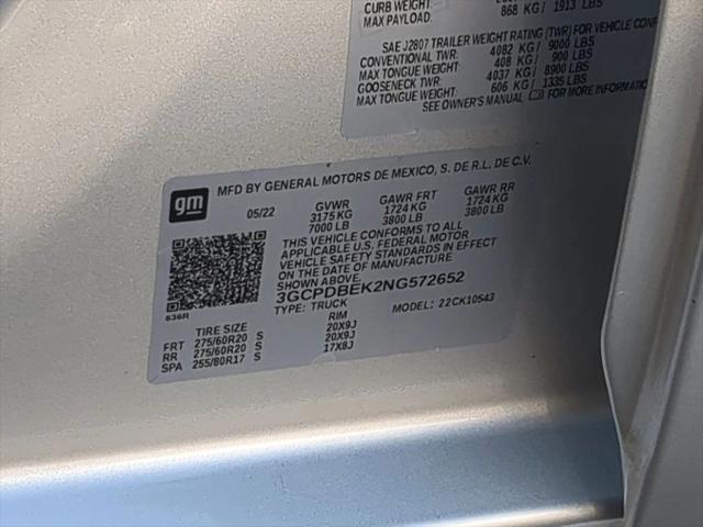 2022 Chevrolet Silverado 1500 4WD Crew Cab Short Bed Custom