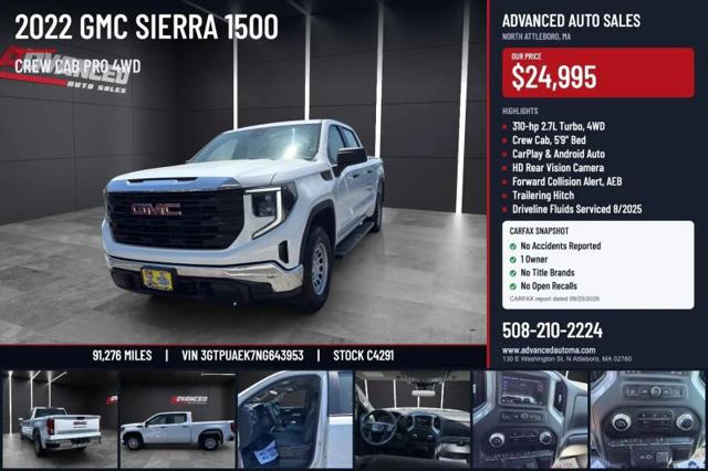 2022 GMC Sierra 1500 4WD Crew Cab Short Box Pro for sale in North Attleboro, MA