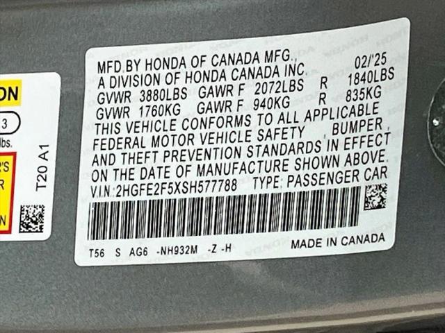 2025 Honda Civic Sport