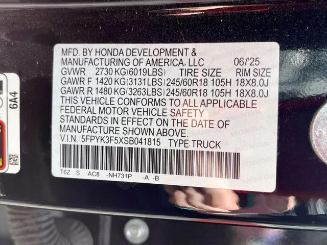 2025 Honda Ridgeline RTL