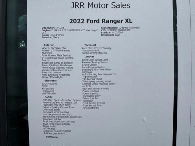 2022 Ford Ranger XL